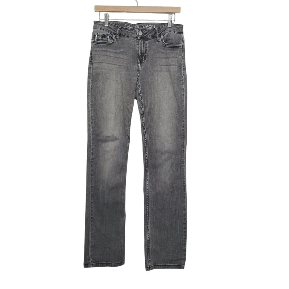 Calvin Klein Jeans | Distressed Straight Gray Wash Denim - flaws